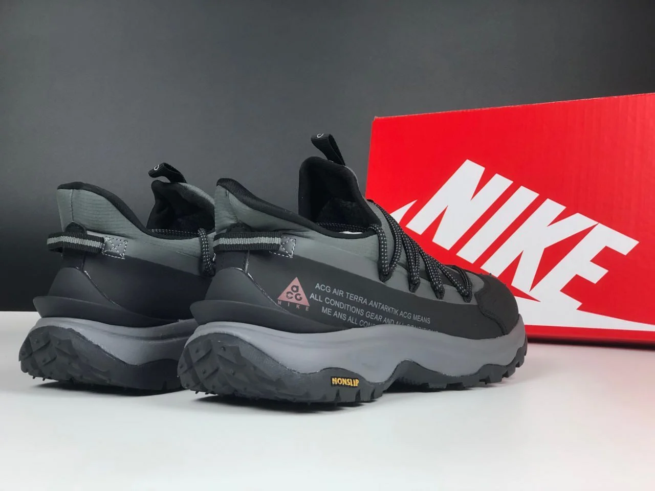 Чоловічі кросівки Nike ACG Air Terra Antarktik сірі з чорним термо осінь зима, фото №5