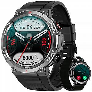 Смарт-часы Blackview W50, мужские, 1.39 дюйма, мониторинг сердечного ритма, SpO2, шагомер, мониторинг сна, 100 спортивных режимов, IP68, черный - Фото 1