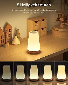 Настільна лампа LED Набір з 2 шт. Сенсорна Димована USB Акумулятор Дистанційне керування 13 кольорів synthetic.ua - Фото 1