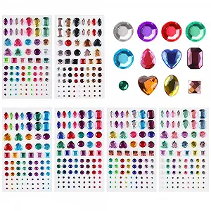 Самоклеящиеся акриловые стразы Разные цвета - Фото 1