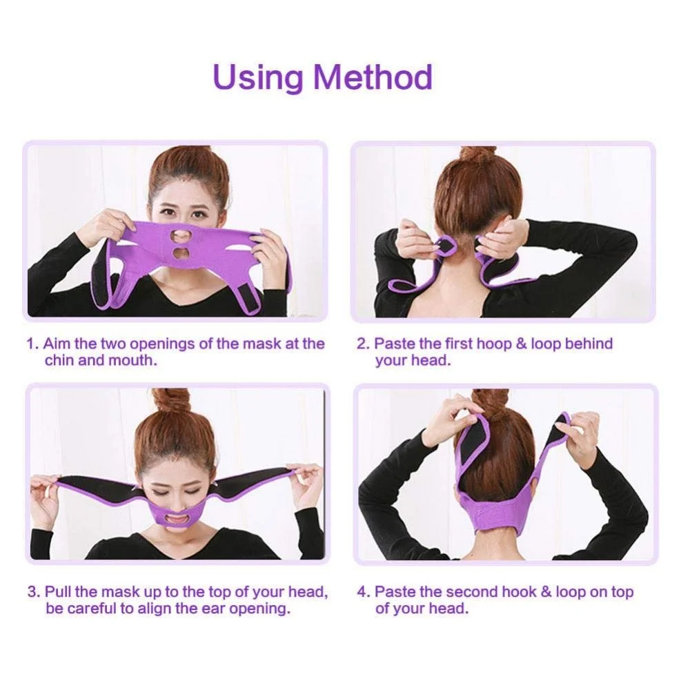 Маска для схуднення обличчя Фіолетовий, фото №3