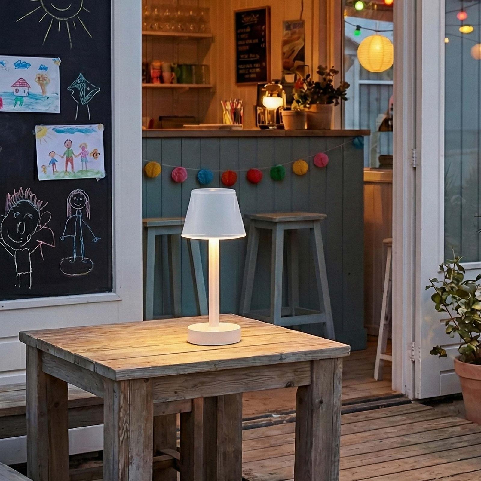 Настільна лампа LightLogic LL JERE DIM RGB W 66322 акумуляторна LED USB IP44 біла, фото №7