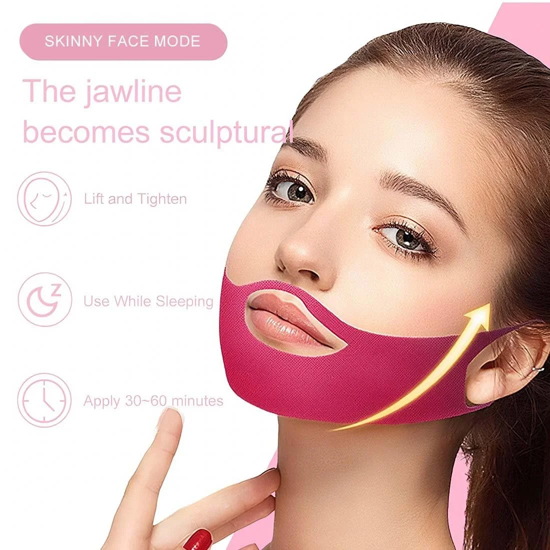 Маска Колагенова Для Підтяжки Обличчя V-Line, З Ретінолом, 3 шт, фото №3