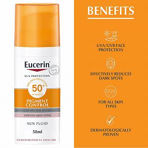 Сонцезахисний флюїд EUCERIN Sun Fluid Pigment Control SPF 50+ 50 мл synthetic.ua - Фото 1