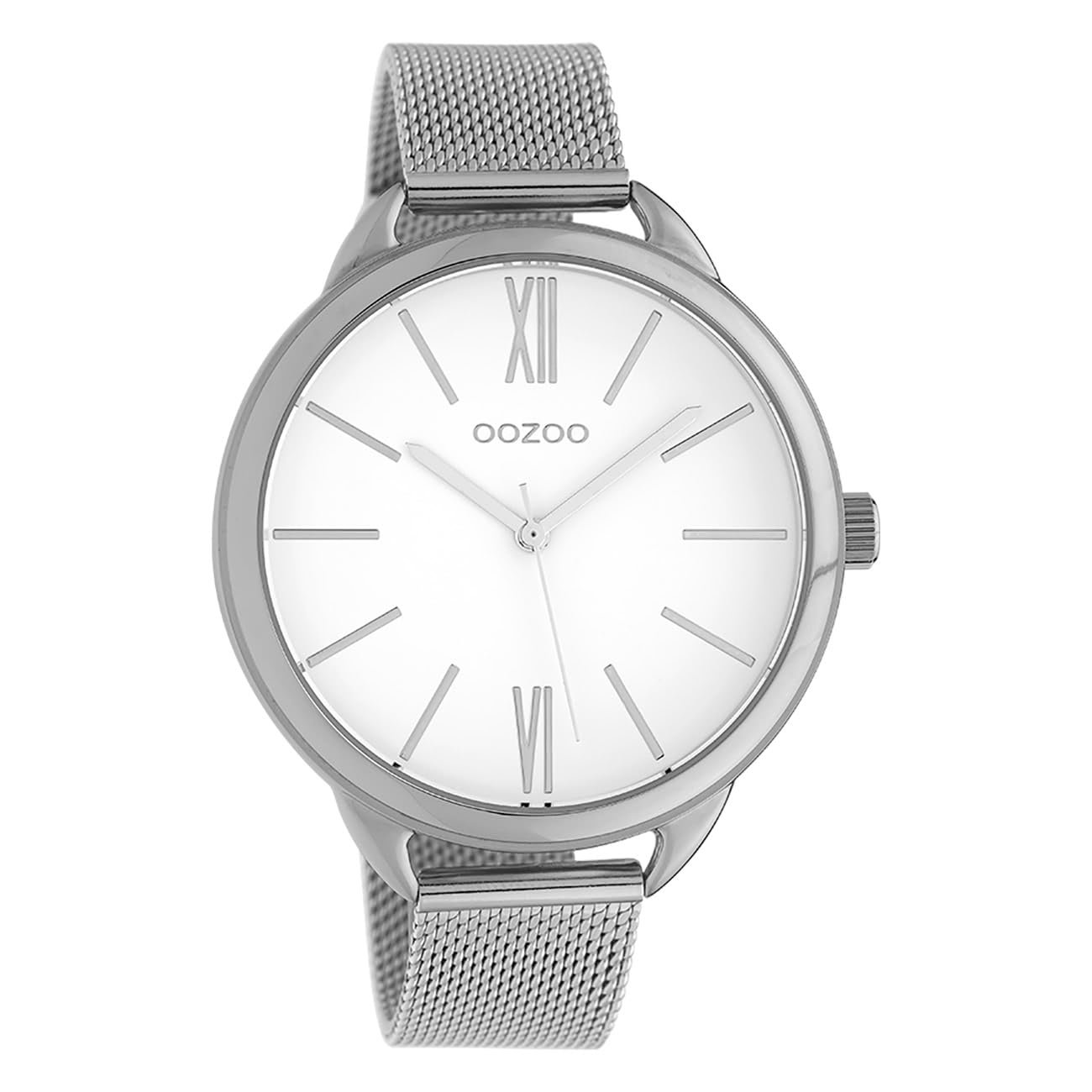 Женские часы Oozoo C10134 Ремешок из нержавеющей стали миланского плетения 45 мм Белый / Серебристый, фото №1 Женские часы Oozoo C10134 Ремешок из нержавеющей стали миланского плетения 45 мм Белый / Серебристый, фото №1