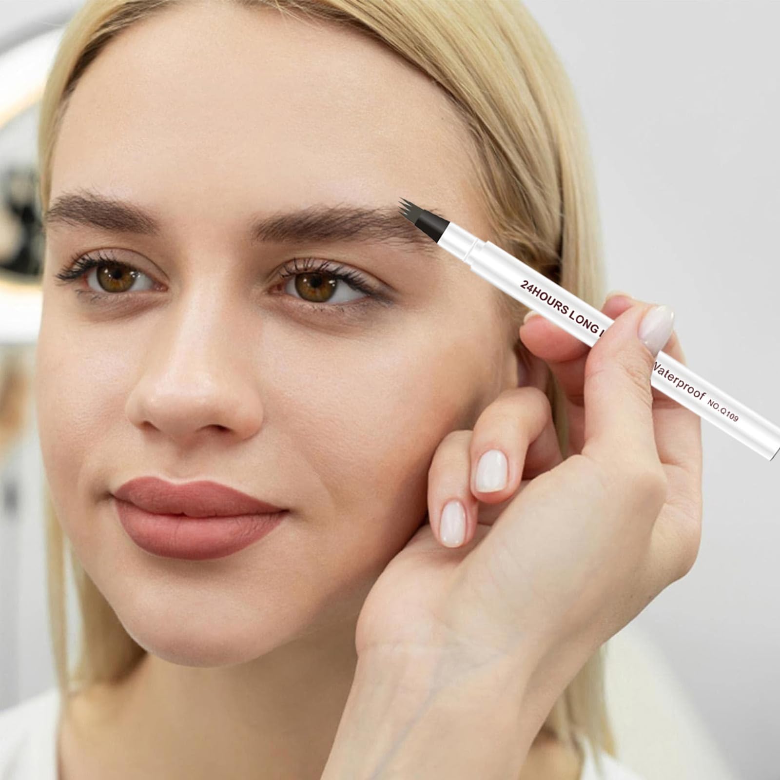 Олівець для брів з 4-спицевим аплікатором Водостійкий 3D Натуральний тривалий мікро олівець для брів, фото №4 Олівець для брів з 4-спицевим аплікатором Водостійкий 3D Натуральний тривалий мікро олівець для брів, фото №4