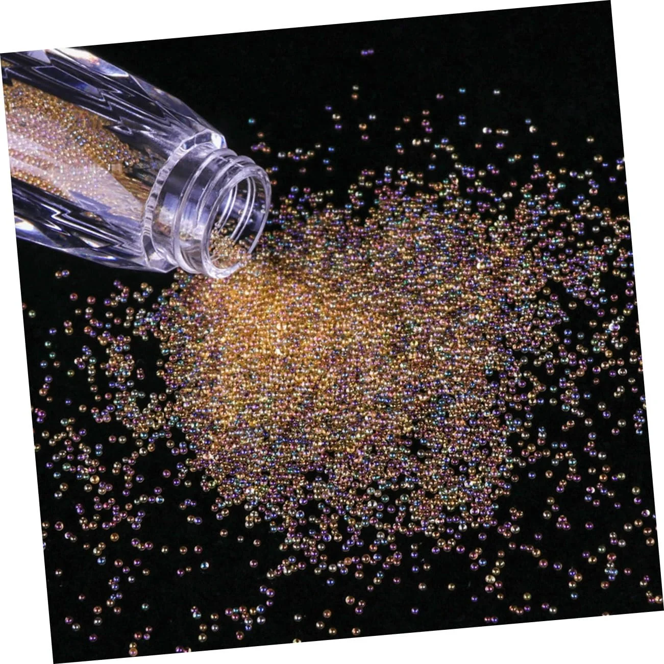 Бисер для ногтей FRCOLOR Аксессуары для маникюра DIY Украшения для ногтей Бриллианты для ногтей Икра для ногтей 3D Наклейки для ногтей Радужный блеск для ногтей Сахарные бусины Стеклянные кристаллы, пачка из 15 штук, фото №7