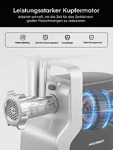 Мясорубка электрическая 5 в 1 700 W, 2800 W Черная synthetic.ua - Фото 1