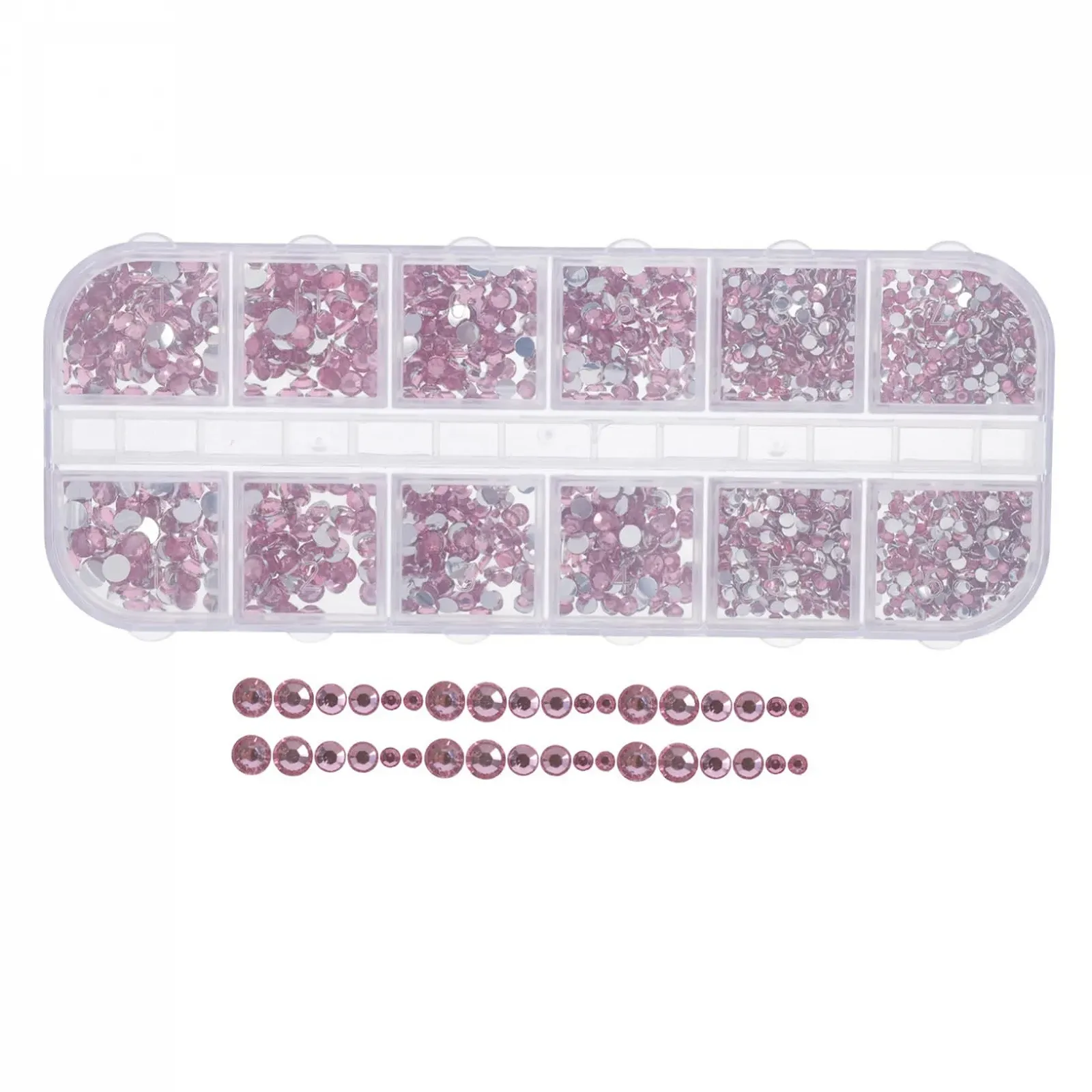 Стрази Акрилові Rosa Мікс Різних Розмірів, фото №1