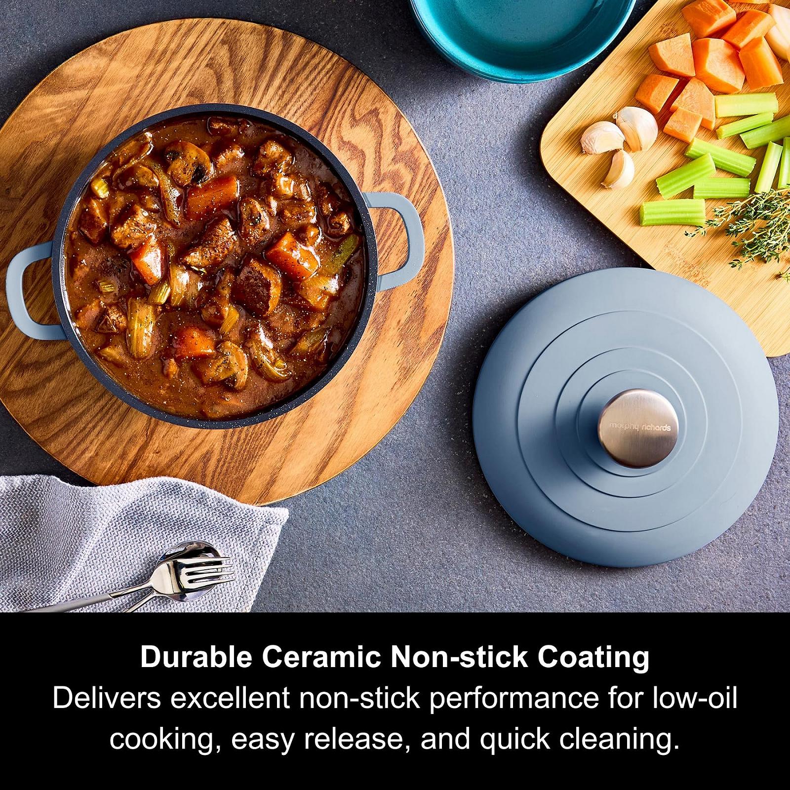 Жаровня Morphy Richards 851001 Литой алюминий 20 см Синяя, фото №2