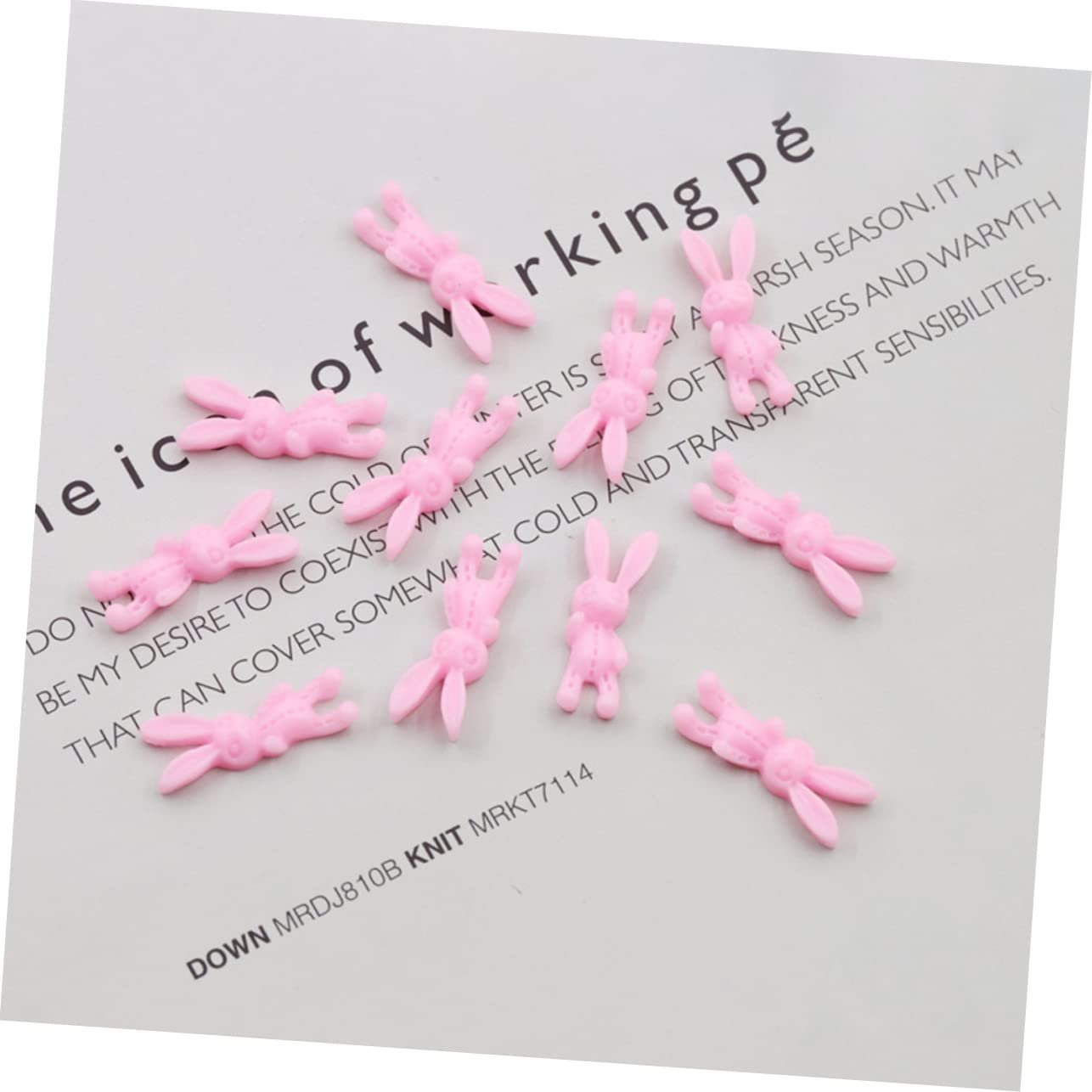 Украшение для ногтей Кролик Healvian 300 шт., набор для маникюра, украшения для дома, кролик, стразы для ногтей, мобильные аксессуары, подвески с кроликом, смола, фото №7