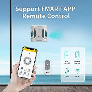 Робот для мойки окон Fmart W6 с ультразвуковым распылением и дистанционным управлением для внутренних и наружных высотных окон и потолков synthetic.ua - Фото 1