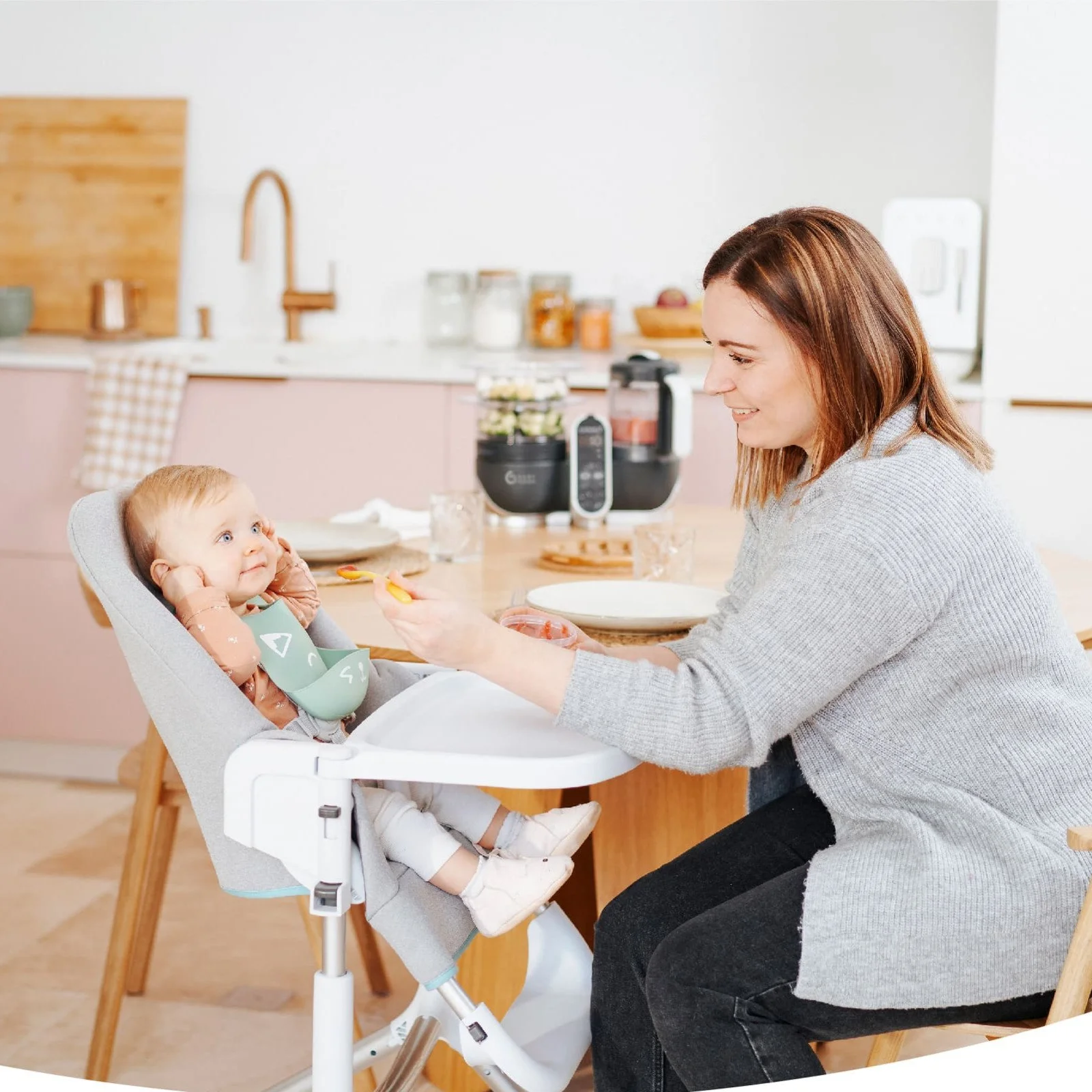 Блендер-пароварка 6-в-1 Babymoov Nutribaby Plus / 2.2 л / Серый, фото №9