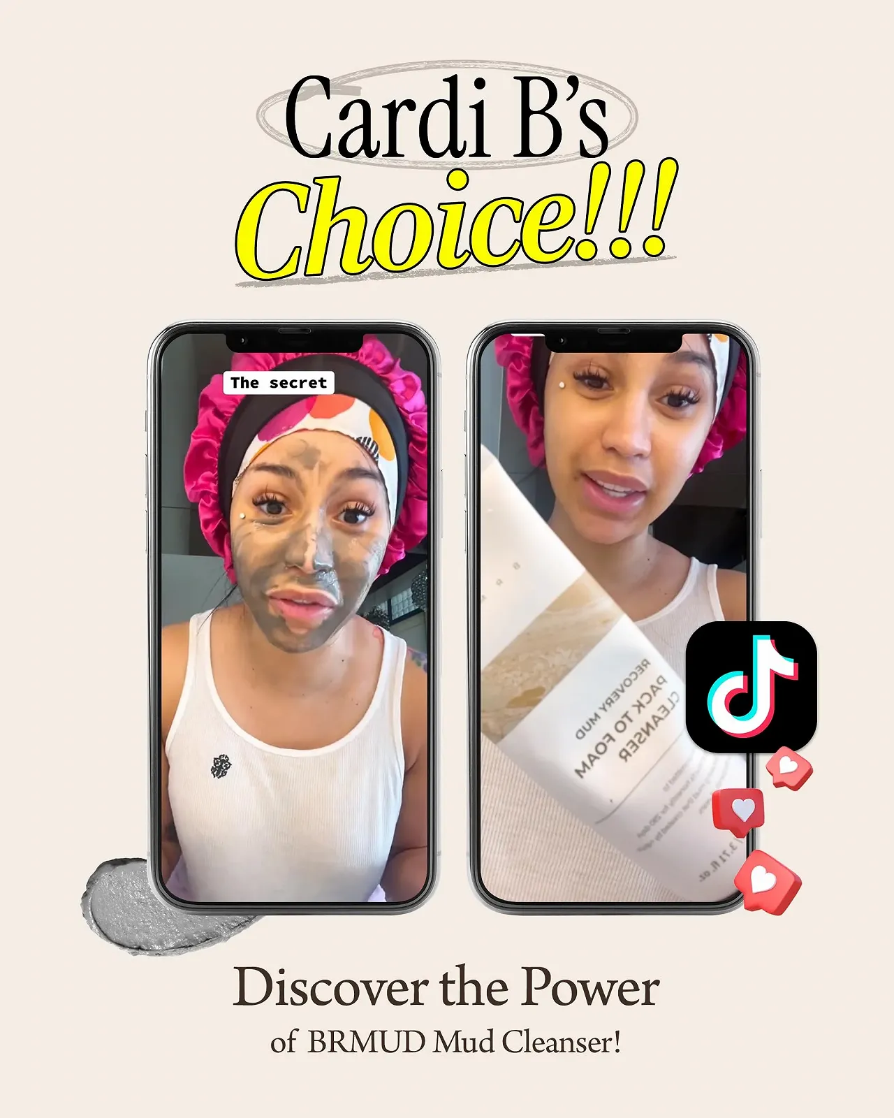 Маска для обличчя BRMUD Relief Mud Pack to Foam Cleaner 110 мл, фото №2