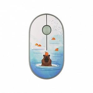 Мышка 2E MF300 CAPYBARATANGERINE Silent Wireless/Bluetooth Green (2E-MF300WCAPIBARAGN) - Фото 1