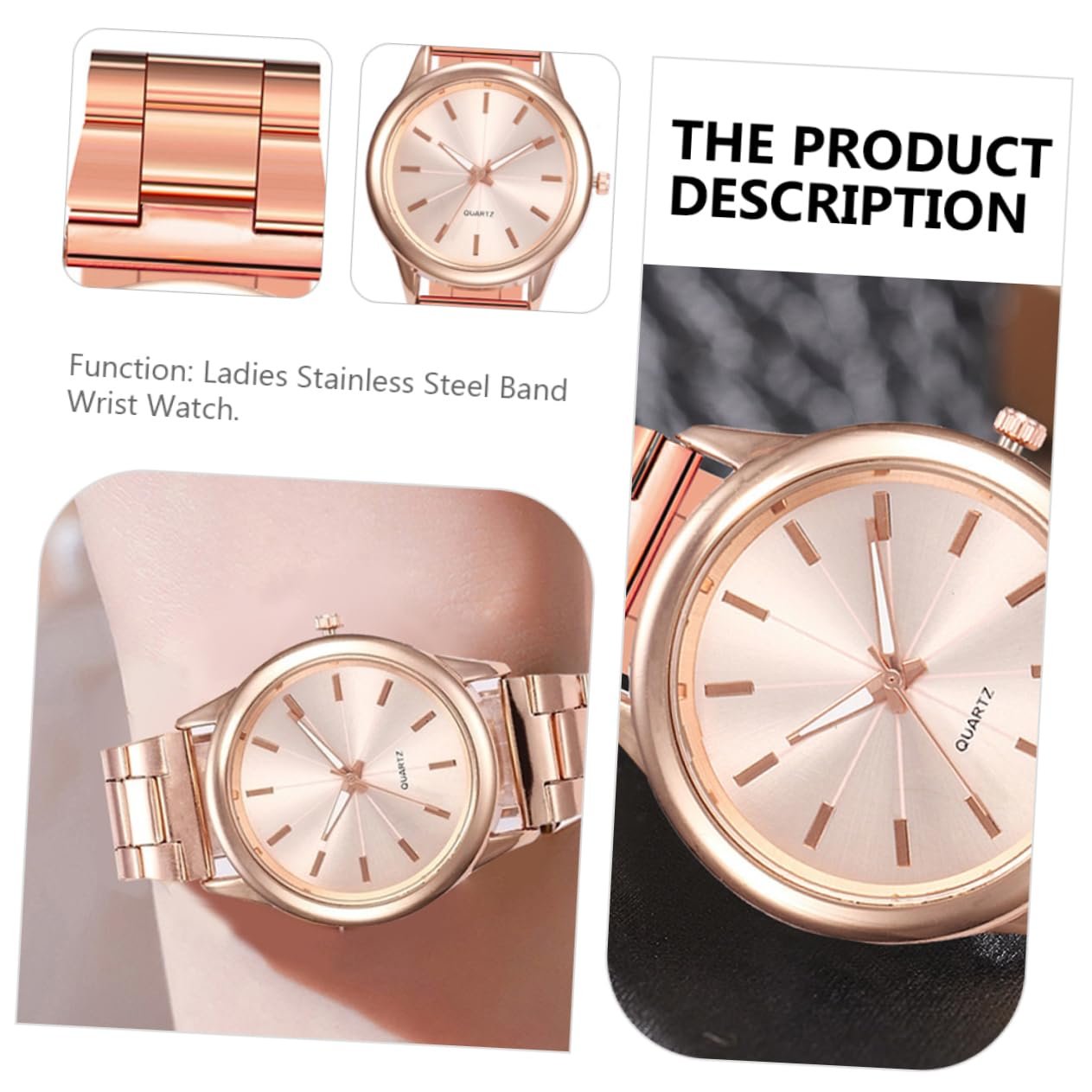 Жіночий наручний годинник OATIPHO, металевий браслет, дизайн, фото №9