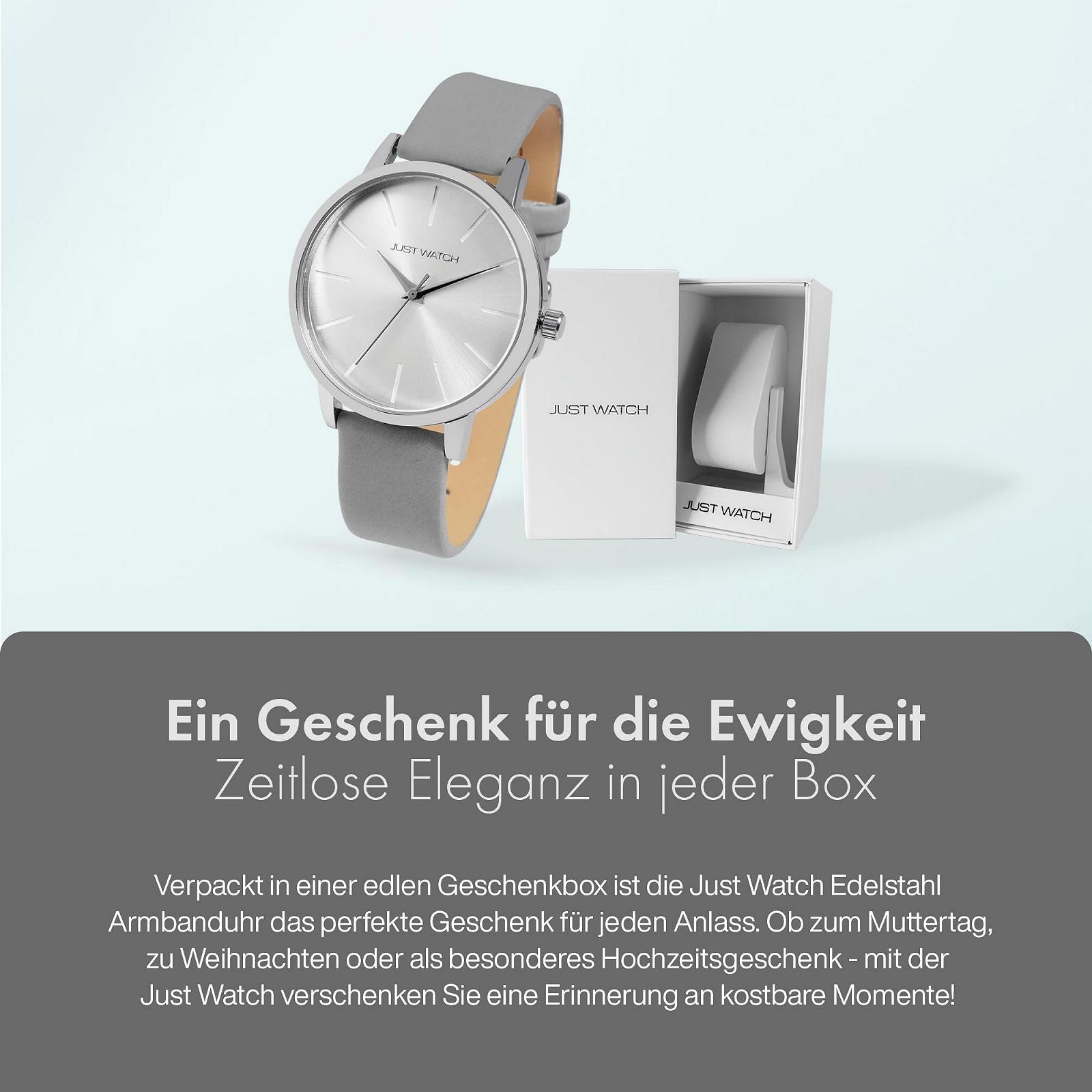 Женские часы Just Watch Ella JW10093, аналоговые, кварцевые, элегантные, кожаный ремешок, застежка-пряжка, фото №6