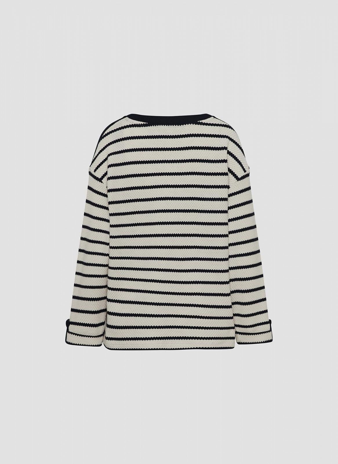 Свитшот LeComte В полоску Бежевый, фото №3 Свитшот LeComte В полоску Бежевый, фото №3