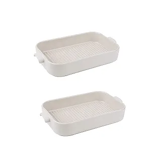 Форма для випікання прямокутна керамічна з ручками (C) - Фото 1