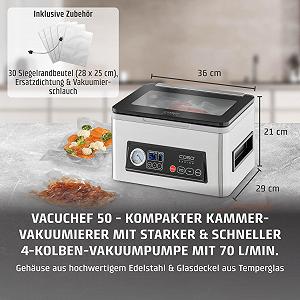 Вакуумний пакувальник CASO VacuChef 50, 70 л/хв, Об'єм камери 4 л synthetic.ua - Фото 1
