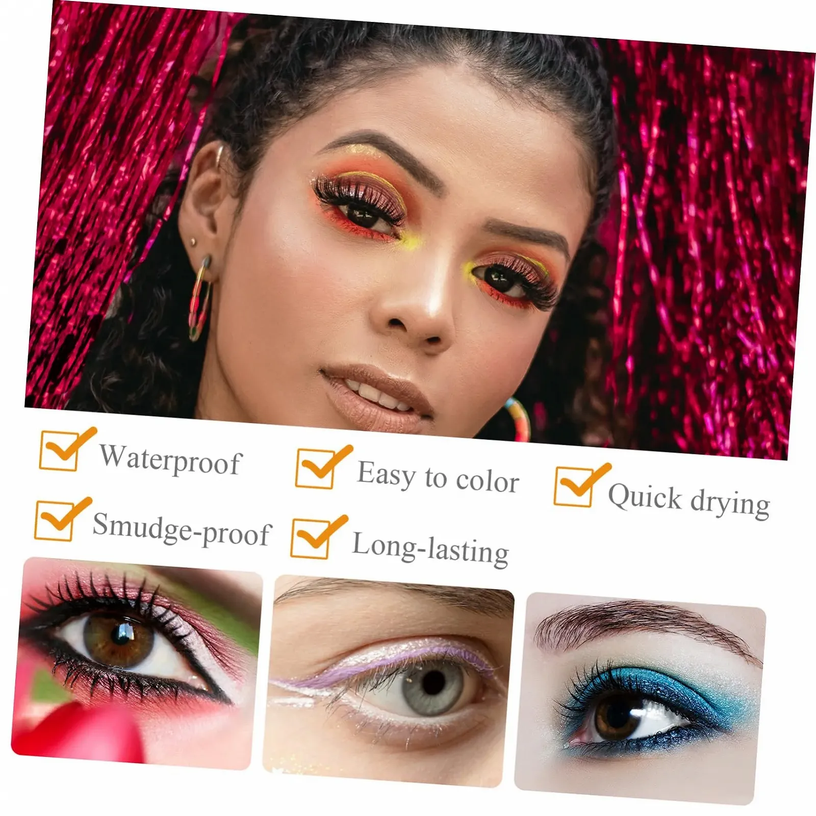 Підводка для очей TOVINANNA Кольорова рідка, ., фото №7