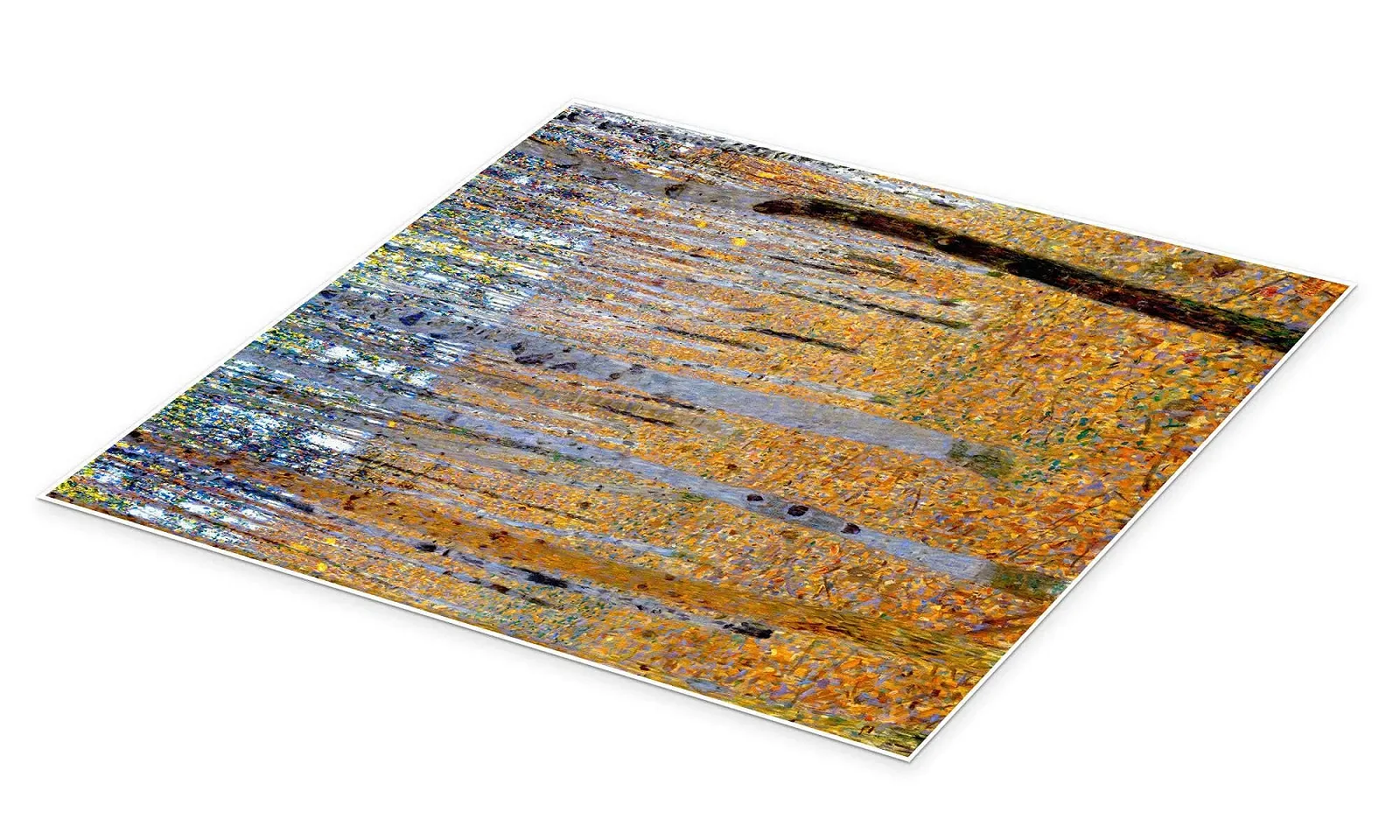 Постер Gustav Klimt Beech Forest I 100 x 100 см Оранжевый, фото №2