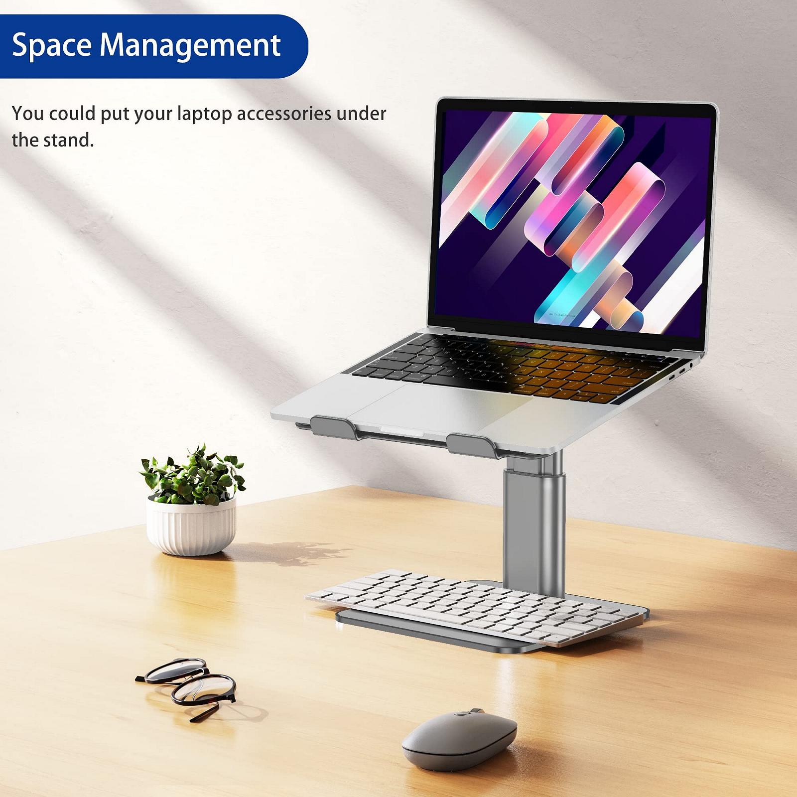 Подставка для ноутбука BESIGN LSX6N, регулируемая эргономичная подставка для ноутбука, совместимая с ноутбуками 10-15,6 дюймов, черная, фото №6 Подставка для ноутбука BESIGN LSX6N, регулируемая эргономичная подставка для ноутбука, совместимая с ноутбуками 10-15,6 дюймов, черная, фото №6