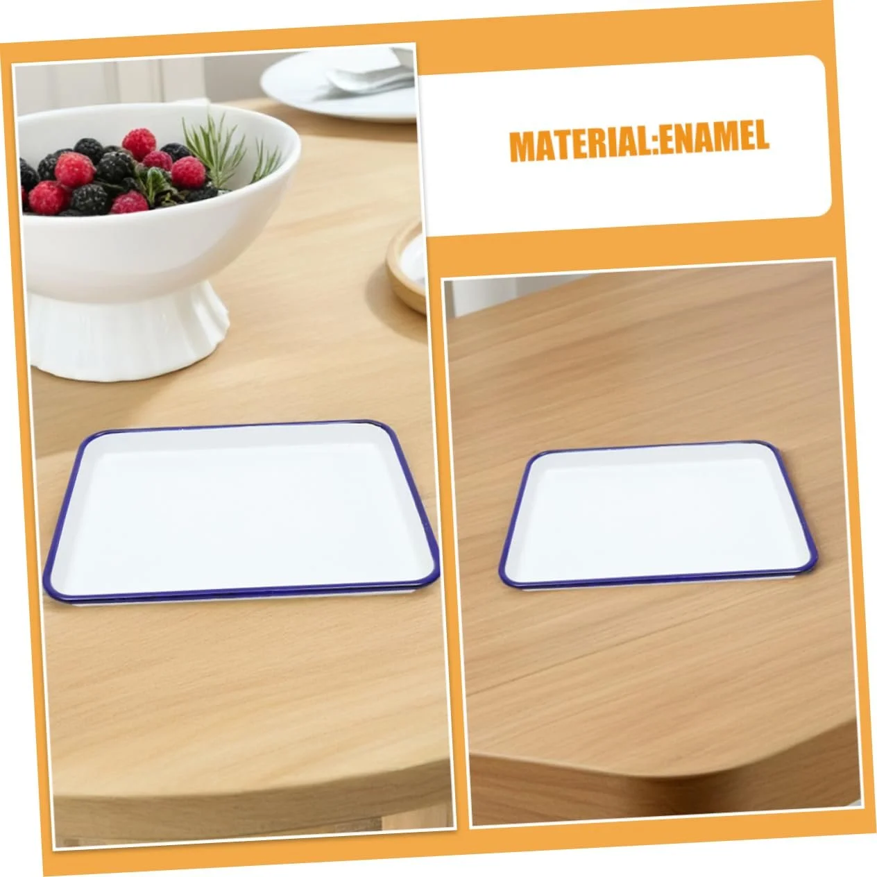 Эмалированные противни для выпекания 2 шт. антипригарные для кухни и лаборатории, фото №9