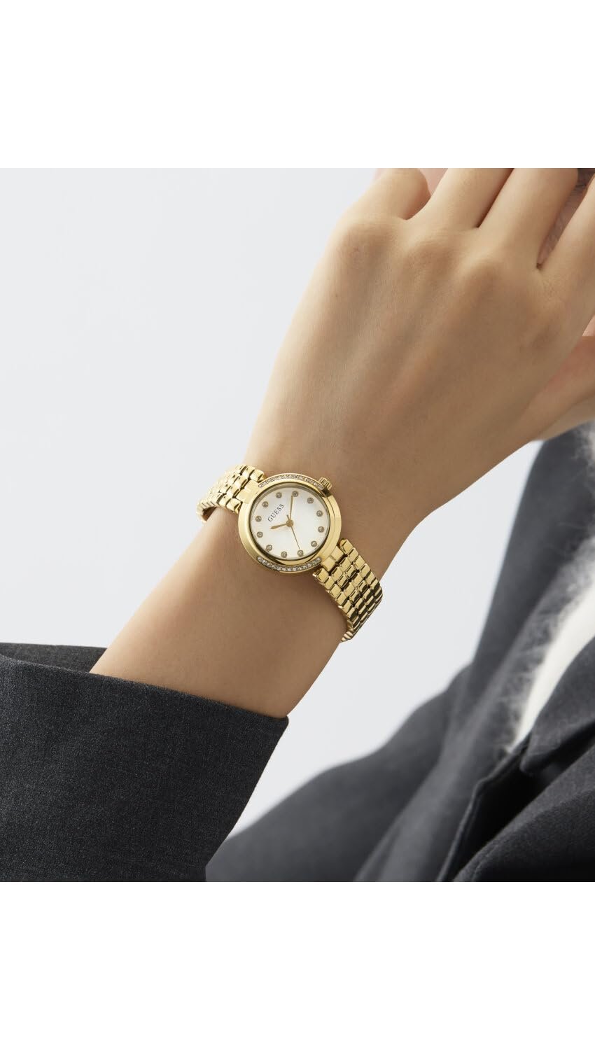 Женские часы GUESS Clara GW0930L2, нержавеющая сталь, золото, фото №6
