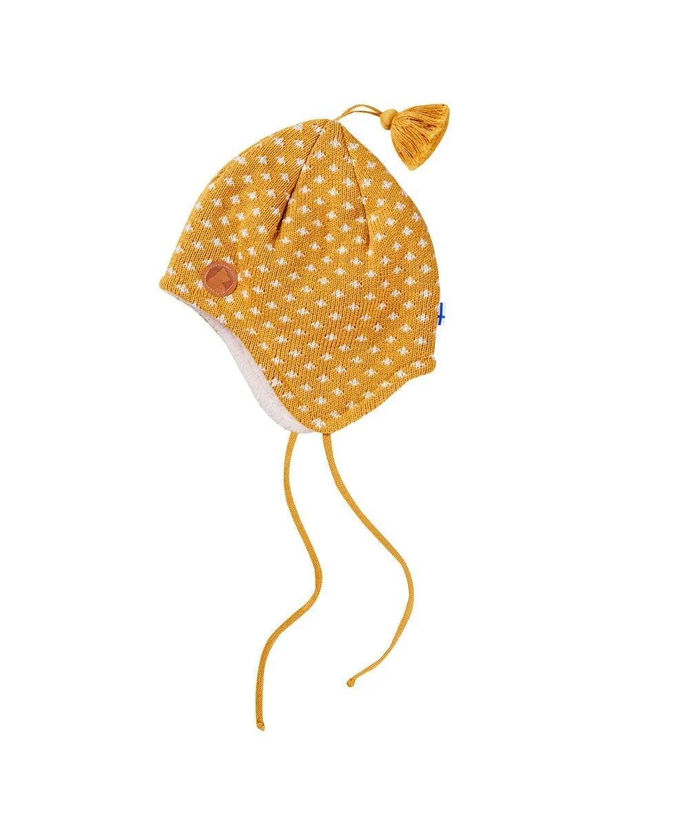 Шапка Finkid Tipsa Золотий Осінній / Брудний Білий Дитяча Зимова В'язана, фото №1 Шапка Finkid Tipsa Золотий Осінній / Брудний Білий Дитяча Зимова В'язана, фото №1