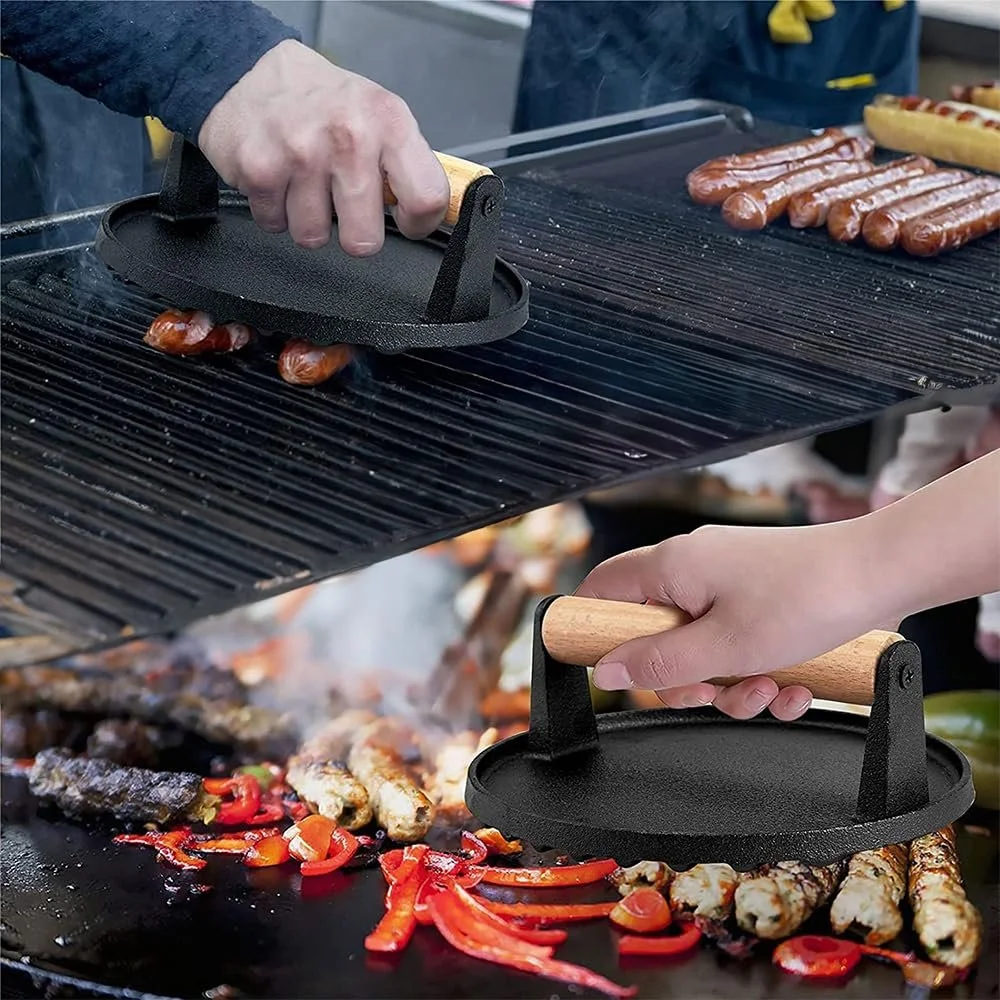 Пресс для гриля Küchenprofi BBQ 18 x 7,5 см 1 кг Чугунный Чёрный/Коричневый, фото №4