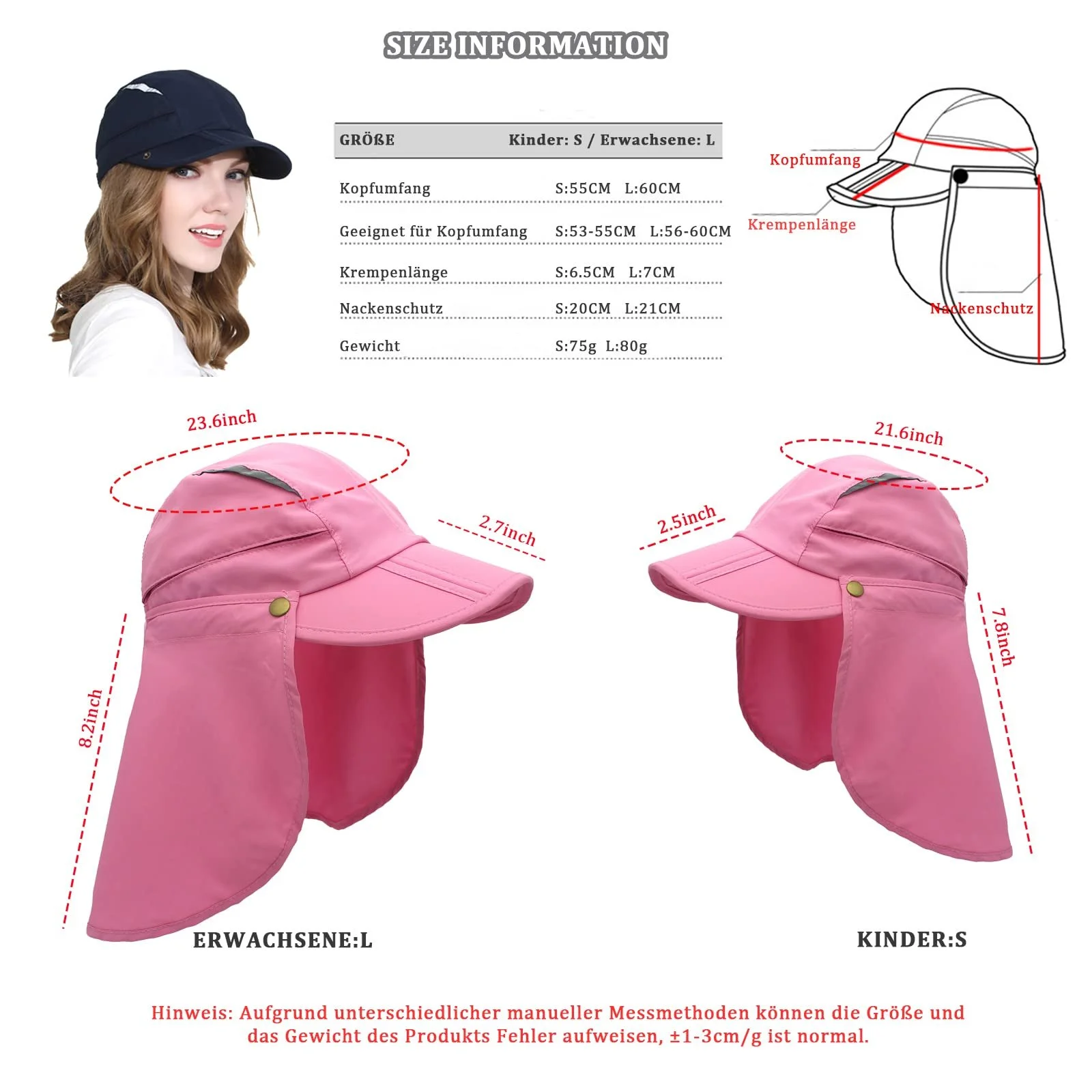 Шляпа Huakunda с Защитой Шеи Солнцезащитная Дышащая UV Protection, фото №5
