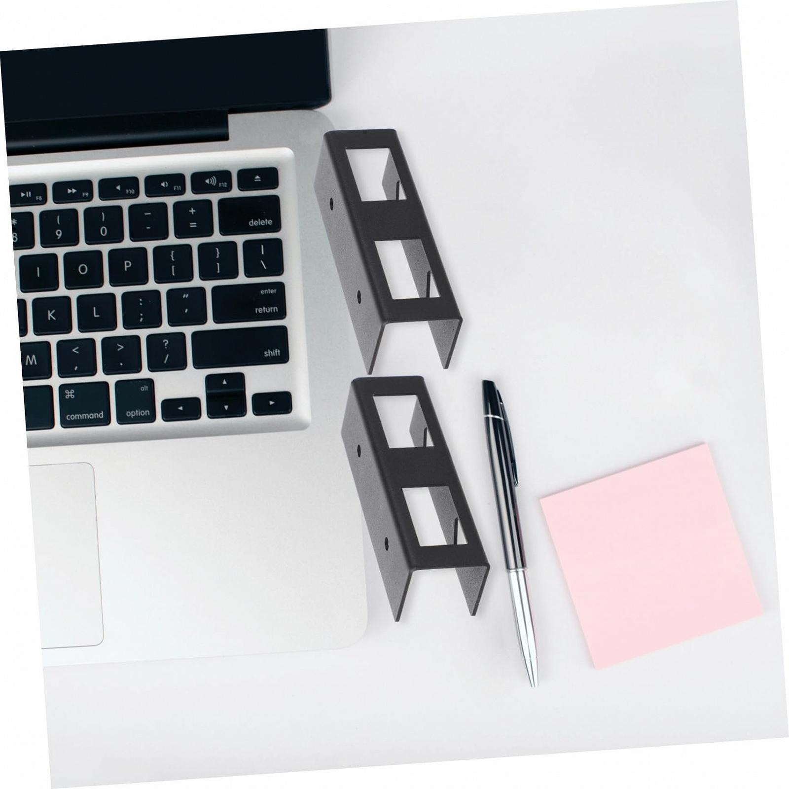 Держатель для ноутбука Под стол Черный Прочная полка для хранения ноутбука для экономии места на столе, прочная для офиса и учебы, совместима со всеми ноутбуками, фото №8