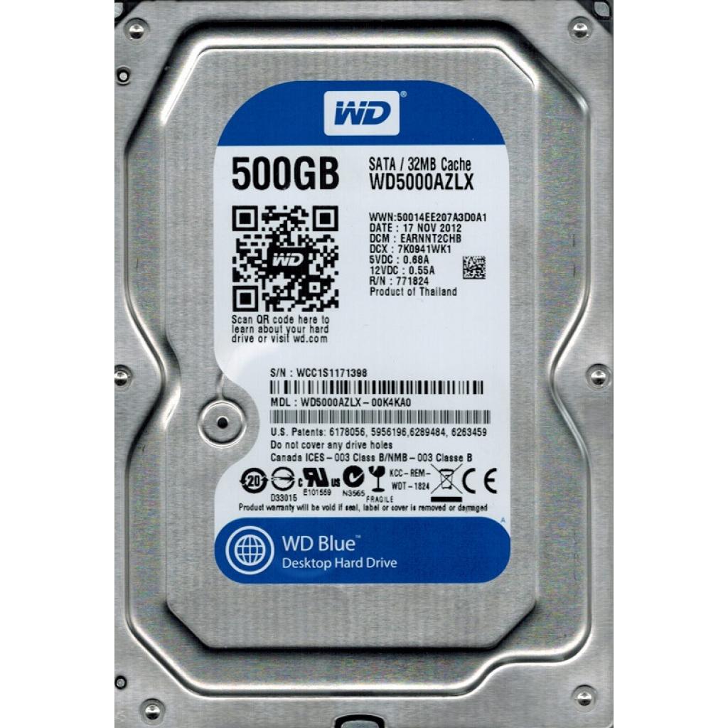 Внутрішній жорсткий диск Western Digital 3.5" 500Gb WD WD5000AZLX, фото №1 Внутрішній жорсткий диск Western Digital 3.5" 500Gb WD WD5000AZLX, фото №1