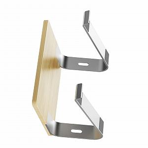 Регулируемая подставка для ноутбука Металлическая подставка для ноутбука Эргономичный держатель для компьютера Подставка для ноутбука Компьютер Алюминий Дерево - Фото 1