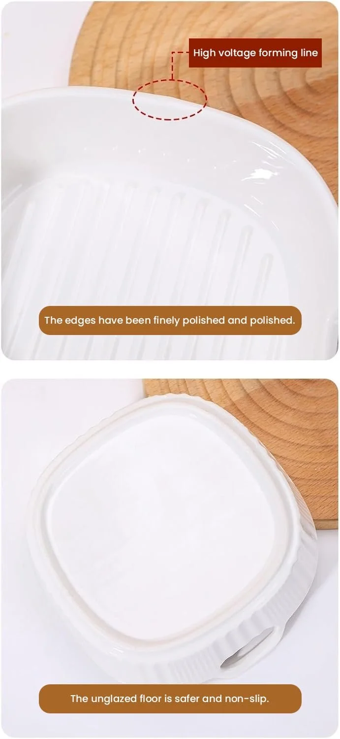 Форма для запекания Kbotiques Круглая Керамическая 600 мл Белая, фото №6 Форма для запекания Kbotiques Круглая Керамическая 600 мл Белая, фото №6