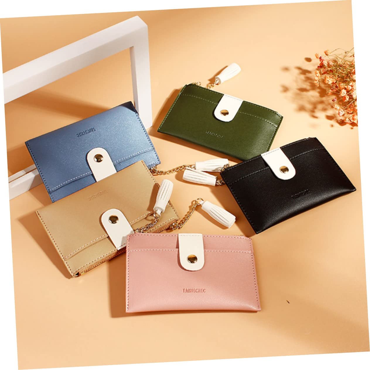 Кошелек PACKOVE Маленький женский PU многофункциональный мини-кошелек на молнии для карт наличных Прочный Легкий для путешествий, фото №3