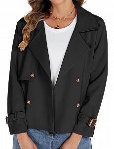 Короткий Тренч Tuopuda Двобортний Перехідний - Фото 1