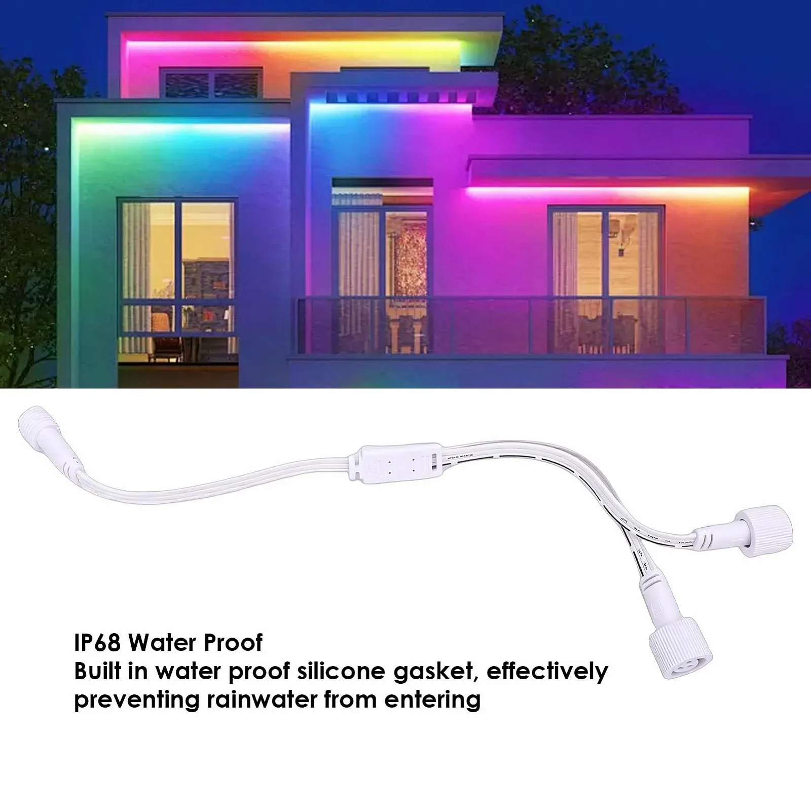 Подовжувач-розгалужувач Vikye Y-Splitter H705A H705B H705C 3-pin 22AWG IP68, фото №3
