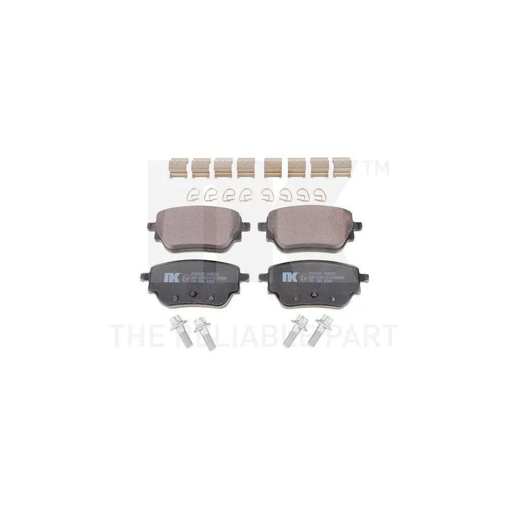 Комплект тормозных колодок, дисковый тормоз NK 2233105 для MERCEDES-BENZ, задняя ось, фото №1