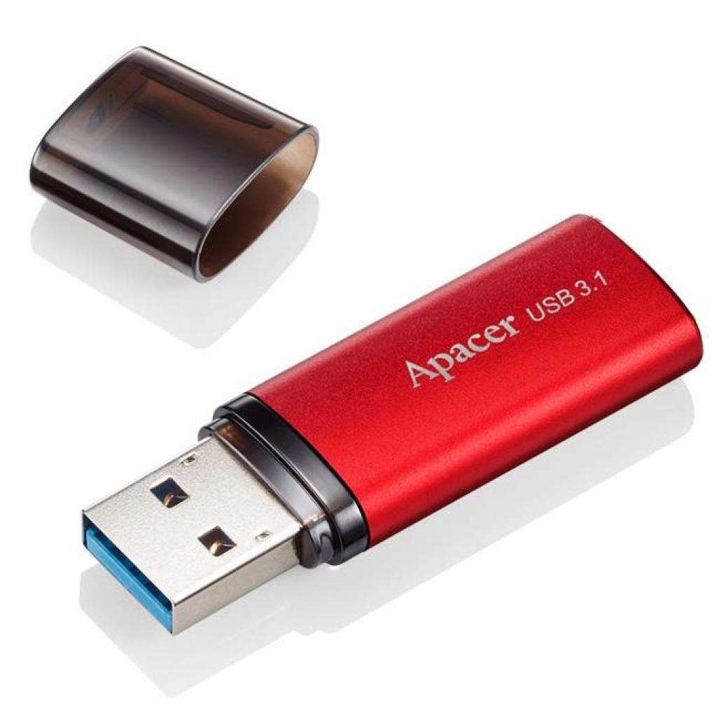 USB флеш-накопитель Apacer 32gb AH25B Red USB 3.1 Gen1 AP32GAH25BR-1, фото №3
