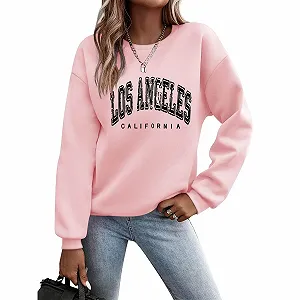 Свободные свитшоты Los Angeles California Y2K Workou-Grafik-Outfits 2025 с круглым вырезом, одежда с открытыми плечами, аккуратный, модный, аниме, комфортный, графические свитшоты, мультяшный synthetic.ua - Фото 1