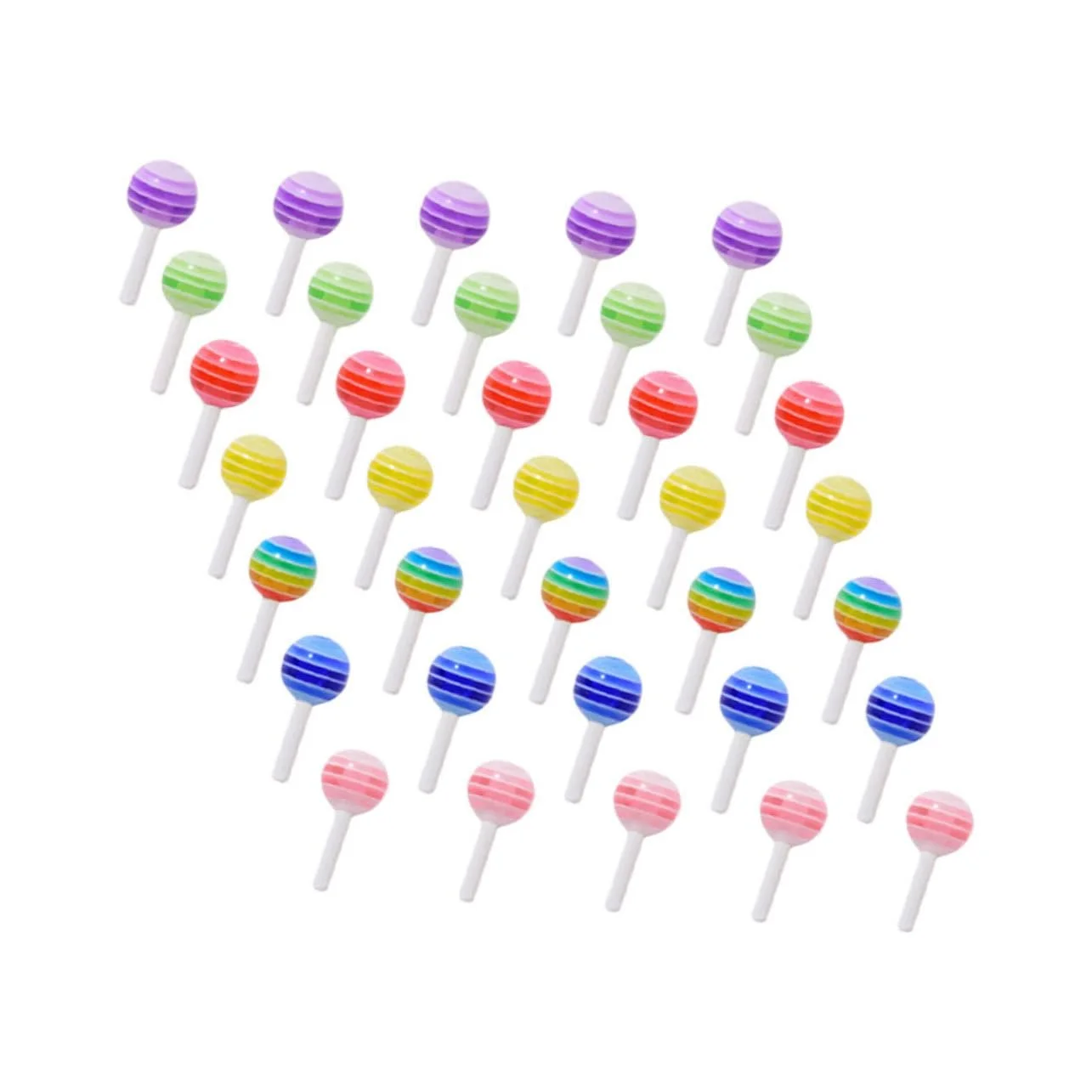 Подвеска для ногтей FRCOLOR 50 шт. Конфеты для ногтей Резиновые подвески для ногтей Плоские бусины для ногтей 3D Мультяшная смоляная кнопка, фото №1