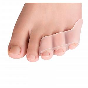 Роздільник для пальців прозорий силіконовий гелевий коректор для зняття болю три отвори - Фото 1