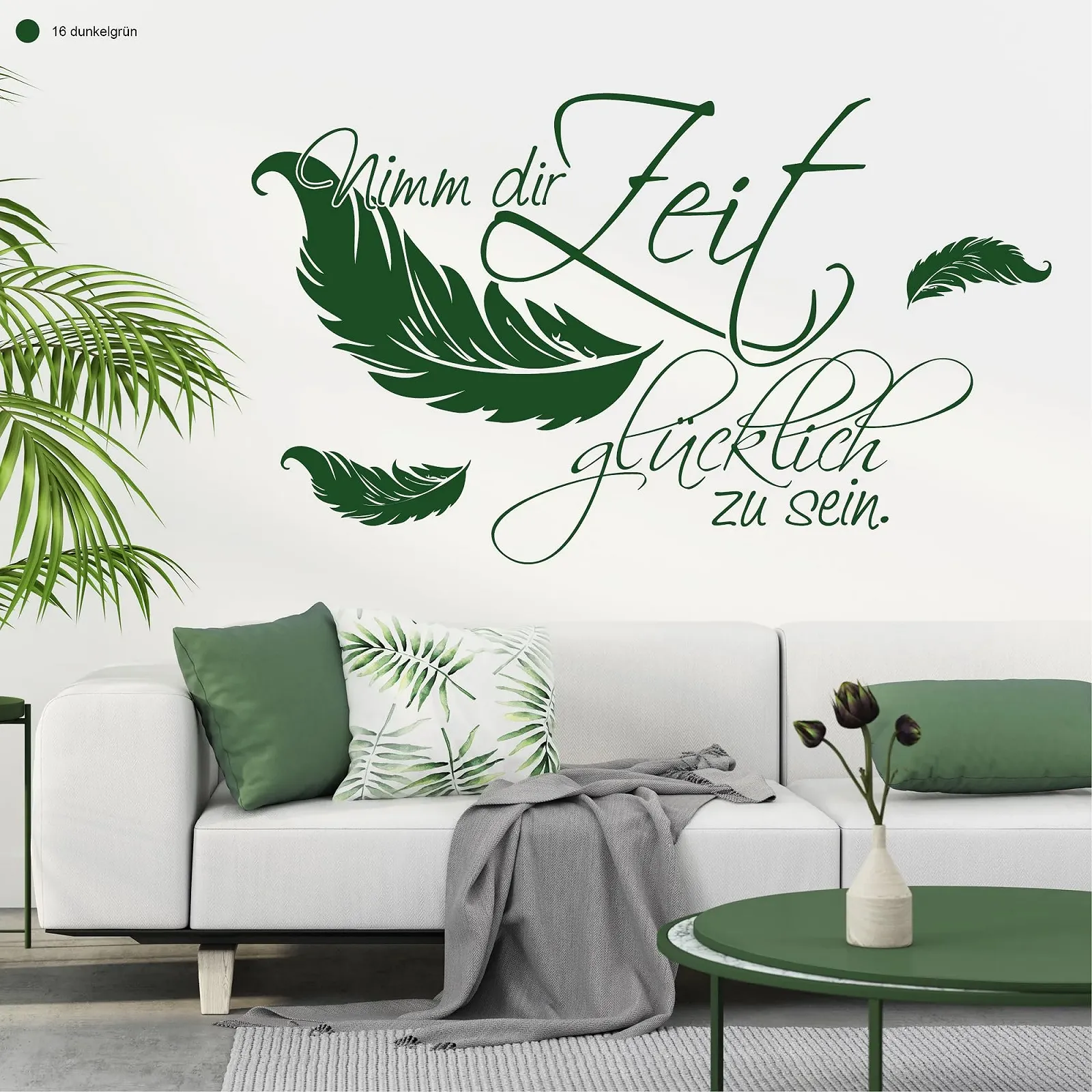 Наклейка для стен Happy Loft W63 Feather "Take Time To sein" 54 Colours 3 Sizes, фото №5