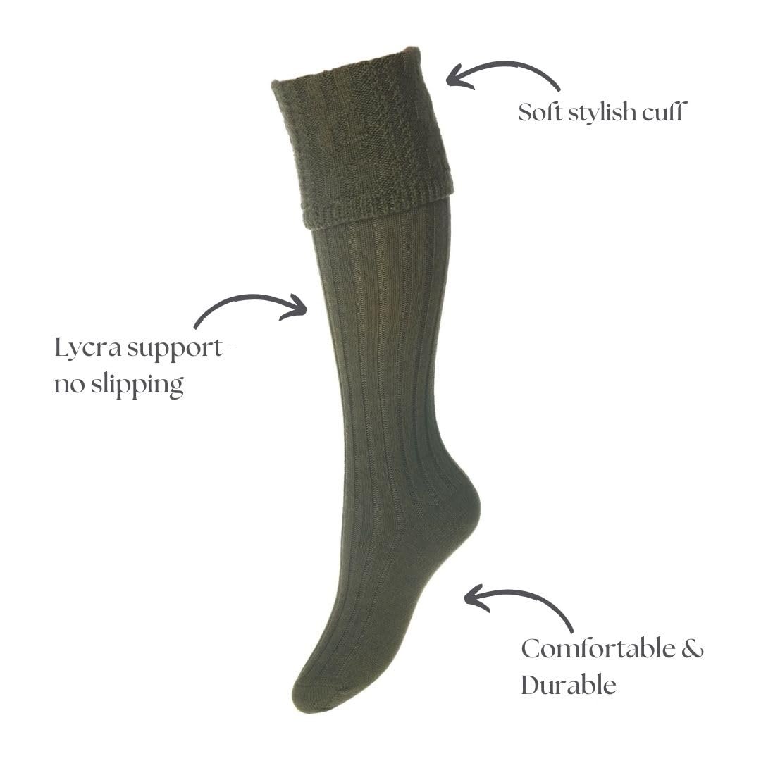 Высокие носки Glenmore для женщин, роскошная смесь мериносовой шерсти, для резиновых сапог, фото №2