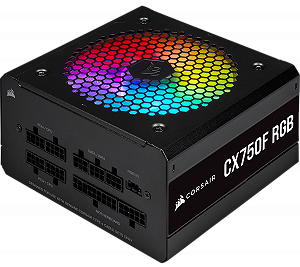 Блок живлення CORSAIR CX750F RGB 80 PLUS Bronze Black - Фото 1