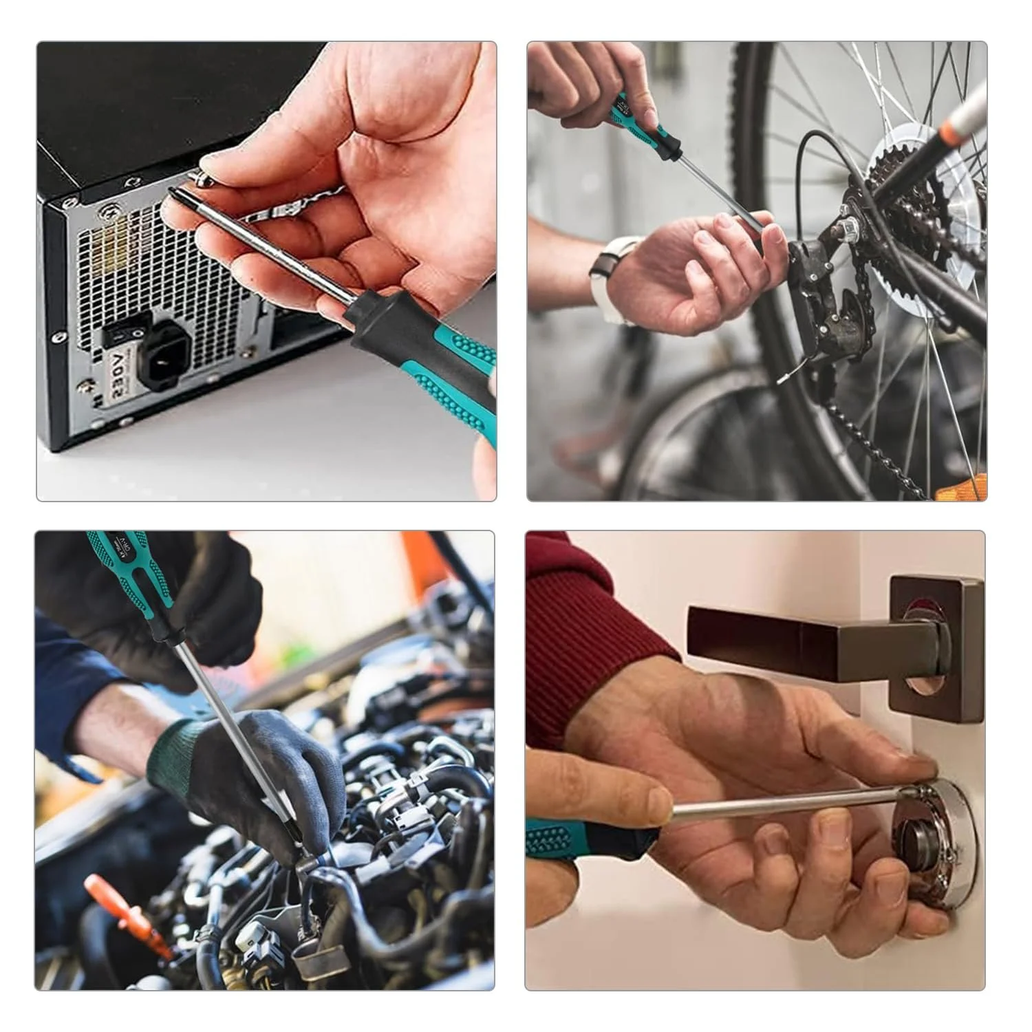 Набір викруток магнітних 10 шт Cr-V Шліцеві та хрестові, фото №7