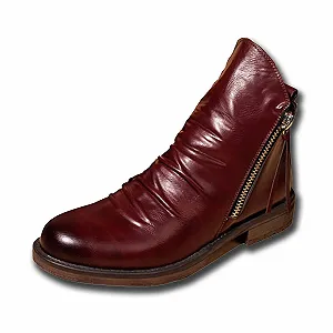 Купити Челсі черевики Remxi Шкіряні черевики з подвійною бічною блискавкою - Фото 1 Челсі черевики Remxi Шкіряні черевики з подвійною бічною блискавкою - Фото 1