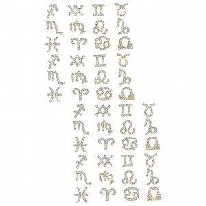 Дванадцять знаків зодіаку MERRYHAPY 48 шт. Дизайн зі стразами - Фото 1